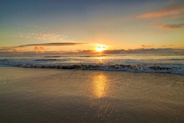 sunset on the beach, australia 