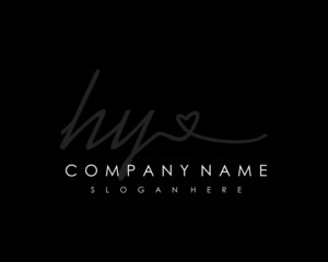 HY Initial handwriting logo vector