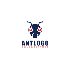 Ant Mask Logo . Ant Logo Template Illustration Design. Vector EPS 10.