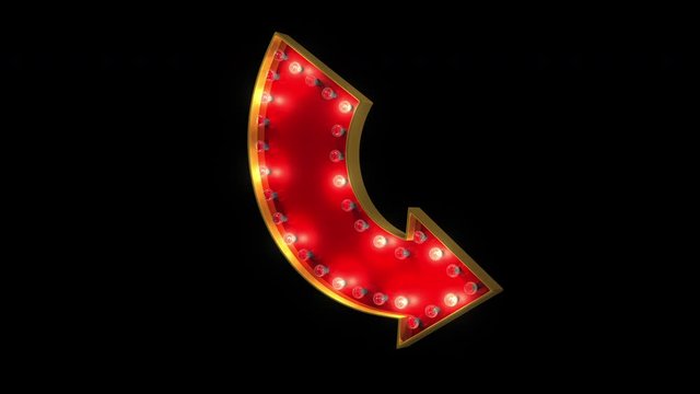 Computer generated arrow sign with an alpha channel so you can easily composite over your own videos.