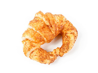 fresh croissant isolate on white background