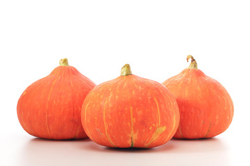 Obraz premium Orange pumpkin on white background