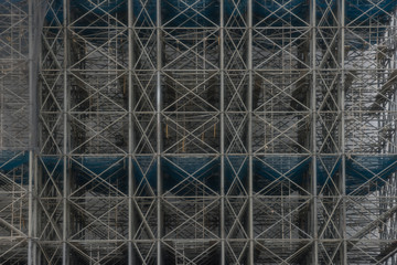 buildings under construction and cranes in Tokyo