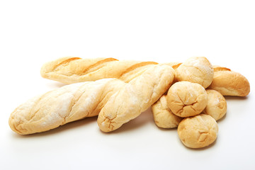 bread on a white background