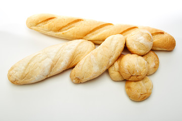 bread on a white background