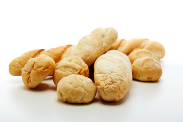 bread on a white background