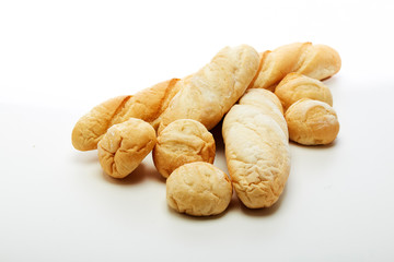 bread on a white background