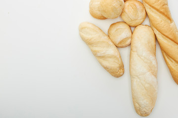 bread on a white background