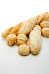 bread on a white background