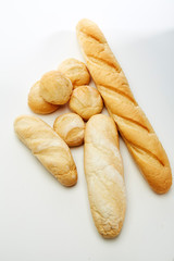 bread on a white background
