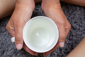 Woman Hand Holding Cup 