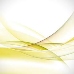 abstract elegant green wave background, vector illustration