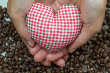 Coffee Bean and Heart  