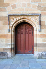 Fototapeta na wymiar Door in the University of Sydney Quadrangle