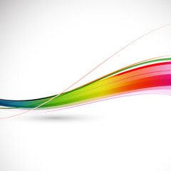 Abstract colorful flowing wave motion background for business technology presentation, Vector illustration