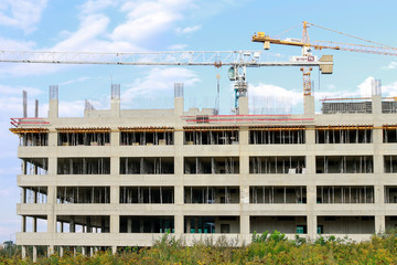 Obraz premium KRAKOW, POLAND - APRIL 01, 2019: New apartment buildings