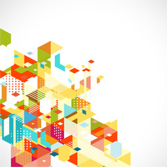Abstract colorful and creative geometric template and space for text for corporate business, vector illustration