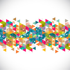 Abstract creative and colorful geometric strip for corporate business, vector illustration