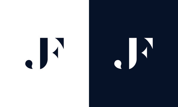 Abstract letter JF logo. This logo icon incorporate with abstract shape in the creative way.