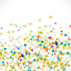 abstract creative mix geometrical with flow shape on below part, vector illustration