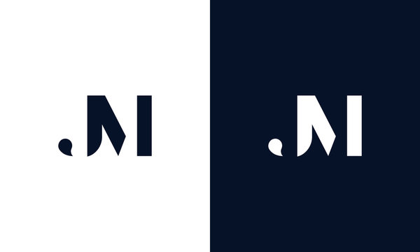Abstract letter JM logo. This logo icon incorporate with abstract shape in the creative way.