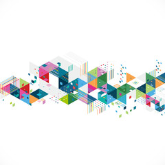 Abstract colorful geometrical template with creative graphic and triangle, line, color decoration, vector illustration