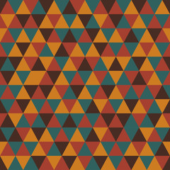 Triangle pattern with retro and fashion concept seamless background, vector illustration