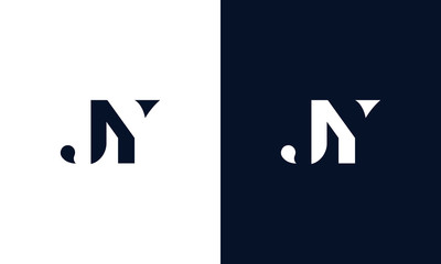 Abstract letter JY logo. This logo icon incorporate with abstract shape in the creative way. - obrazy, fototapety, plakaty
