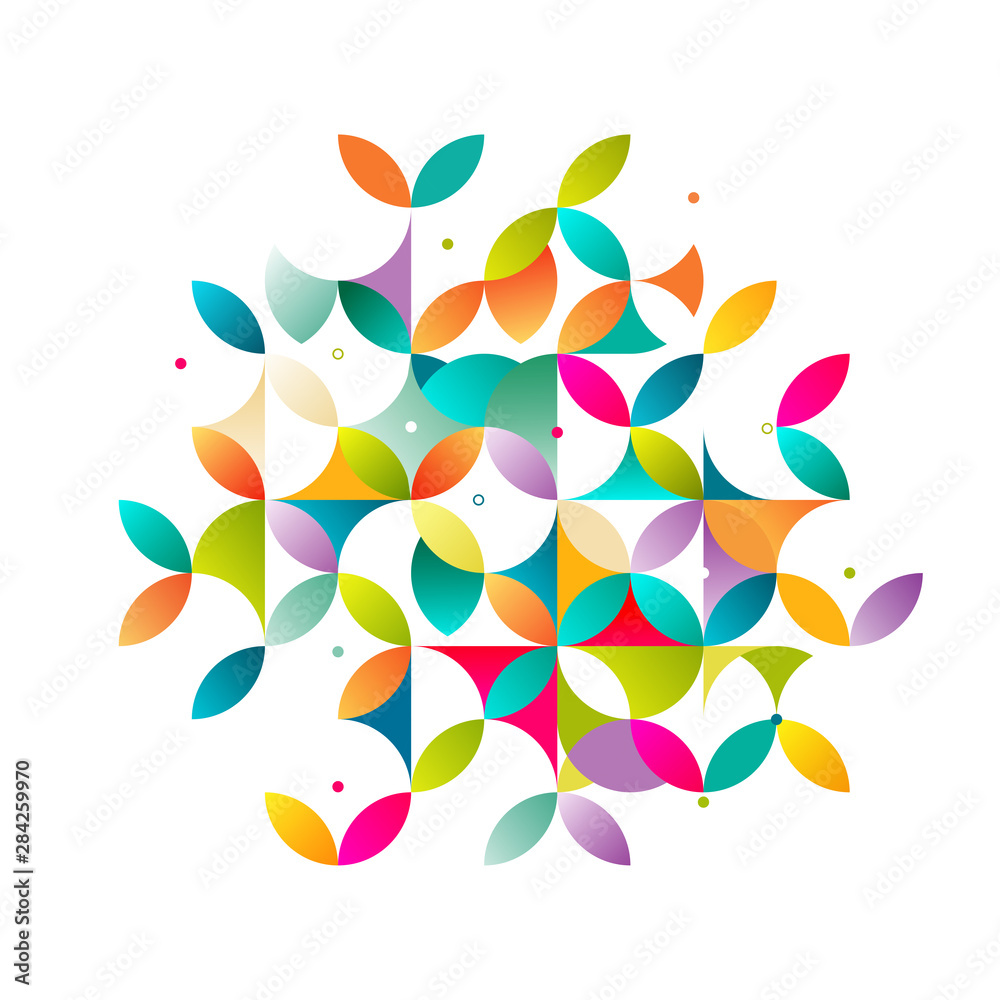 Canvas Prints abstract colorful and creative geometric with a variety of geometric pattern. abstract flower patter