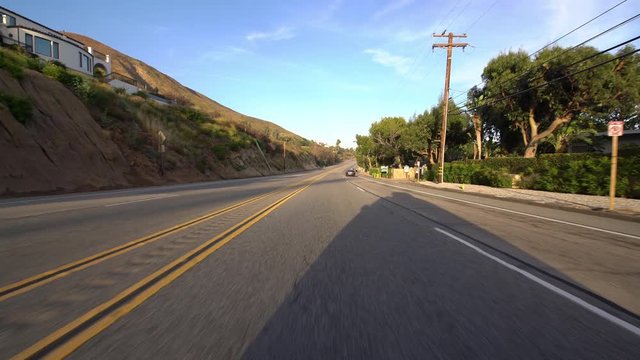 Malibu California Coastline Sunset Driving Hyperlapse 01 West Malibu
