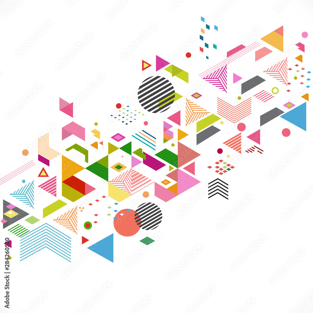 Canvas Prints abstract colorful and creative geometric with a variety of graphic and pattern for corporate busines