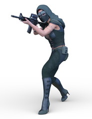 Fototapeta premium 軍人女性