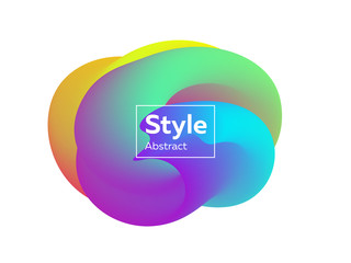 Creative badge for poster. Geometric colored forms and lines. Gradient abstract banners with flowing liquid shapes. Template for logo, flyer, presentation