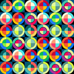 Abstract seamless patterm with abstract circle shape colorful