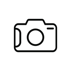 Photo camera vector icon, line icon