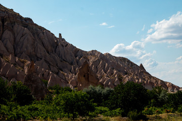 Fototapeta na wymiar Rock formations in Zelve Valley, Cappadocia, Turkey