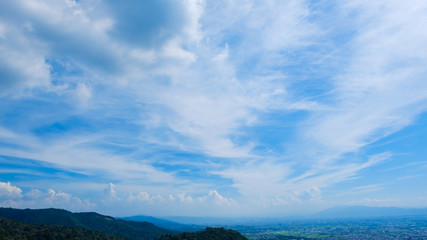 【写真素材】 青空　空　雲　夏の空　背景　背景素材　8月　コピースペース　