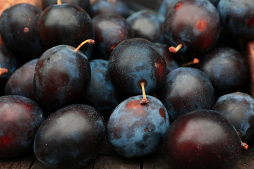 background of beautiful home plums