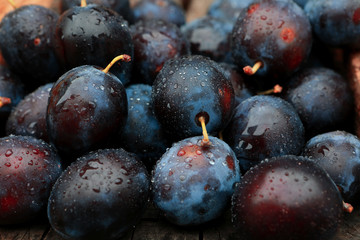 background of beautiful home plums