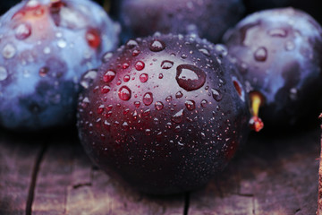 background of beautiful home plums