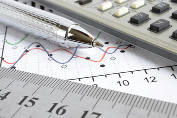 Graph, ruler and calculator