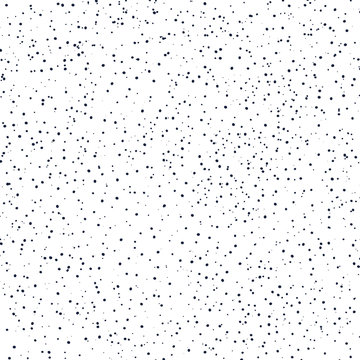 Seamless black dot pattern with different grunge effect rounded spots isolated on white background