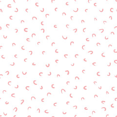 Cute pink seamless pattern Hand drawn wallpaper arches childish ornament