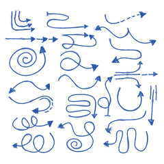 doodles arrows set with brush. design element for design concept. vector illustration