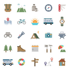 [ Camping Icon Set ] This is a set of camping icons.