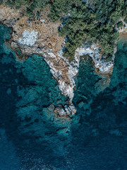 Greece coastline with blue water