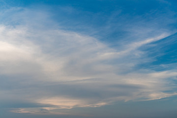Naklejka na ściany i meble blue sky with clouds on evening
