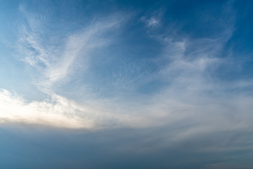 Fototapeta na wymiar blue sky with clouds on evening