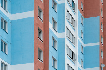 Part of new residential house close up. Real estate, mortgage, accommodation concept