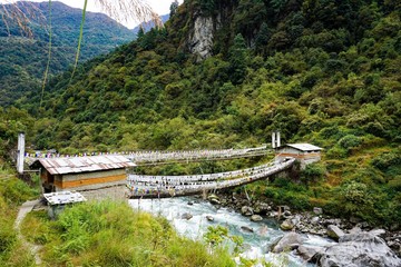 Chakzam Bridge in Tawang, India